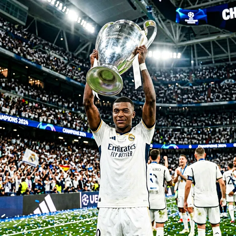 Mbappe Champions Europe with Real Madrid