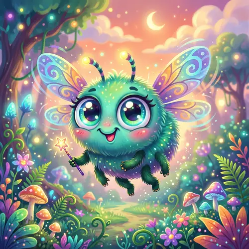 Whimsical Cartoon Fly Monster Illustration