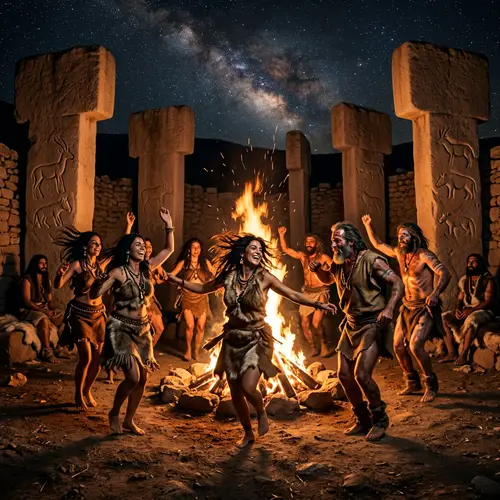 Göbeklitepe Hunter Gatherers Dance Around Fire