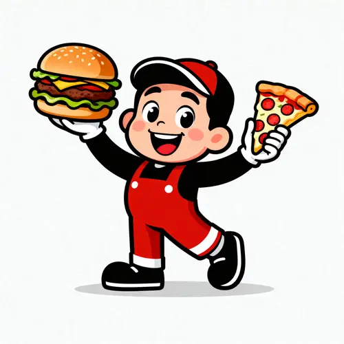 Eye-Catching Fast Food Mascot Design