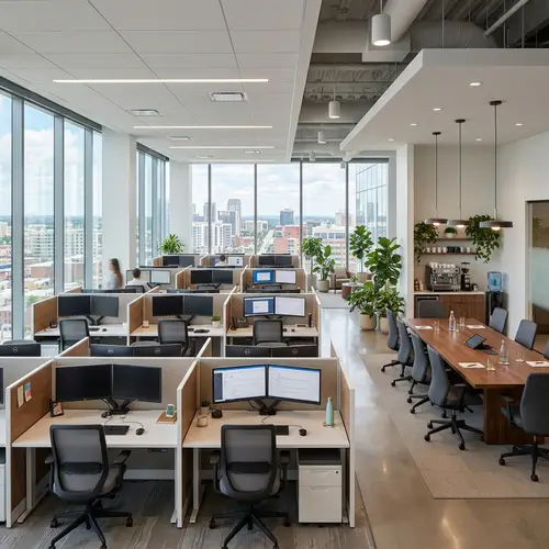 Modern Corporate Office Background for Chromakey Use