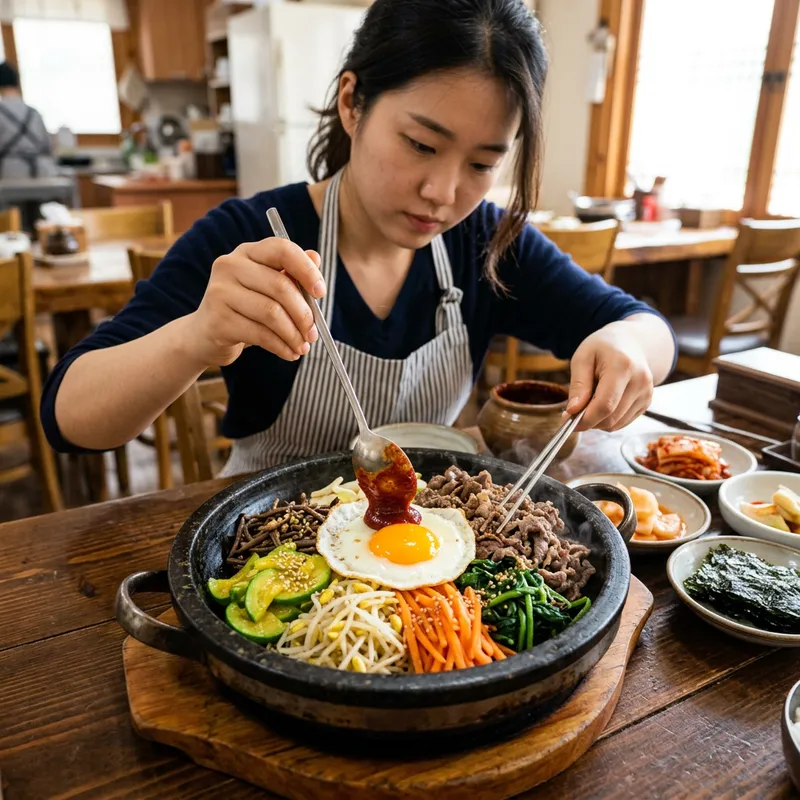 How to Prepare Authentic Bibimbap: Colorful Vegetables, Marinated Beef & More