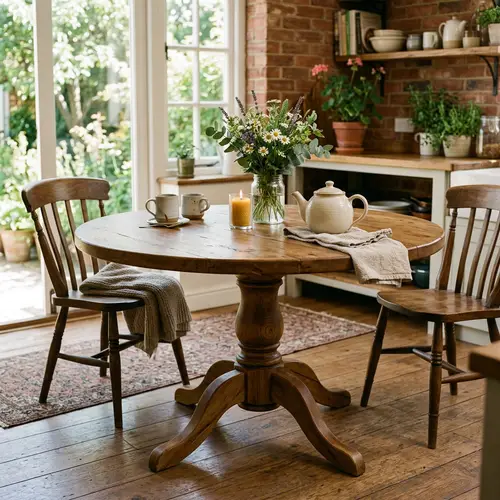 Round Wooden Table - Elegant & Durable Design