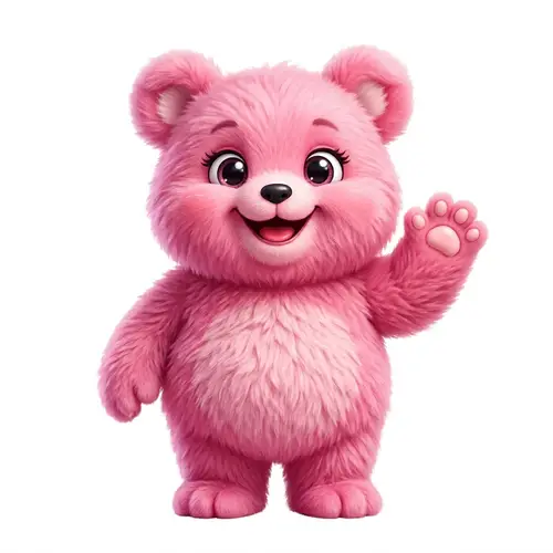 Fluffy Pink Mascot - Cute & Adorable Design