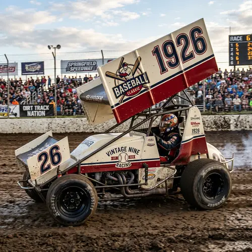 Baseball-Themed Sprint Car Design Apparel