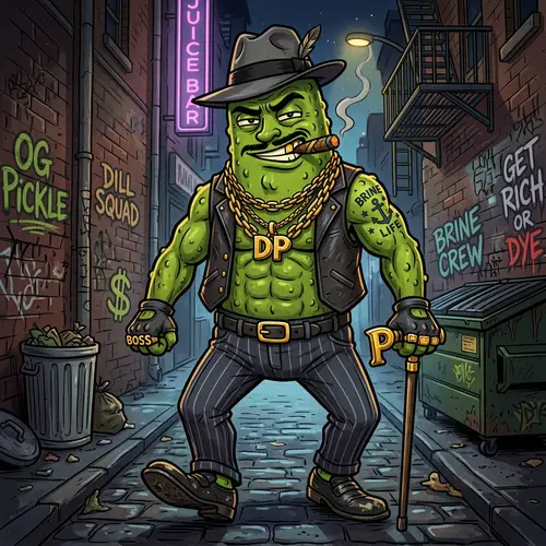 Gangster Dill Pickle with Abs and Gold Chains