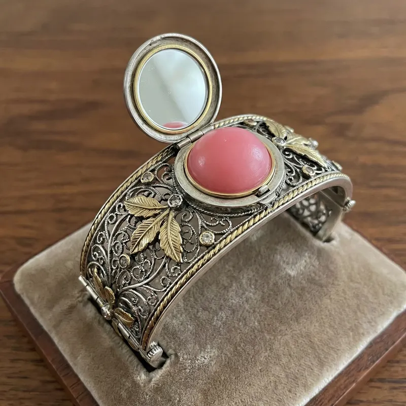 Round Capsule Bracelet with Lip Balm and Mirror