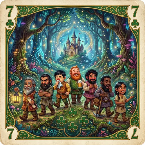 Snow White's 7 Dwarfs in an Enchanted Forest