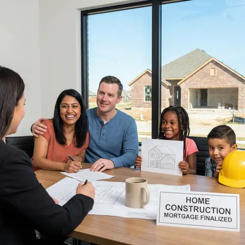 Diverse Family Securing Mortgage for Suburban Home | Home Venture