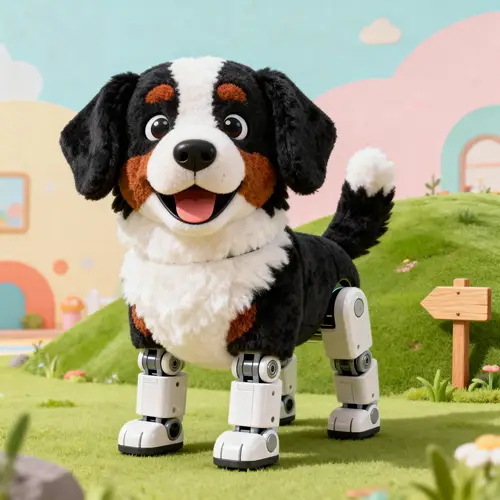 Bernese Mountain Cartoon Animatronic Fun