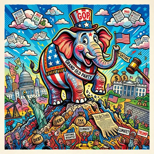 Whimsical GOP Elephant Art: Satire & Pop Culture