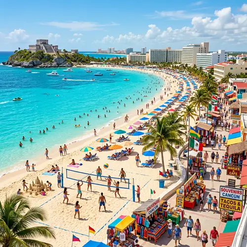 Cancún Tourism: Vibrant Beach Scene and Mexican Culture