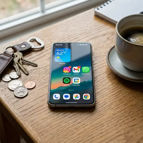 Modern Smartphone with Glowing Screen | Sleek Design