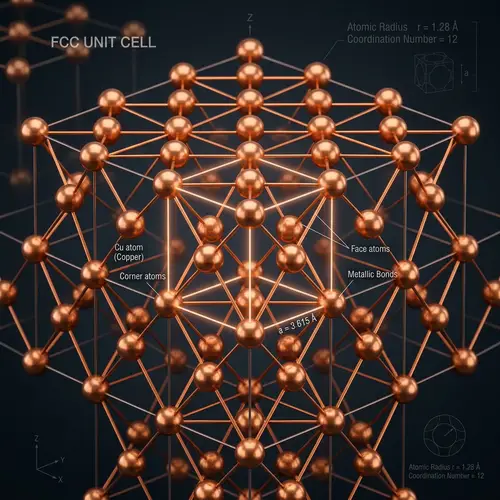 Copper Metal Structure: Crystalline Design