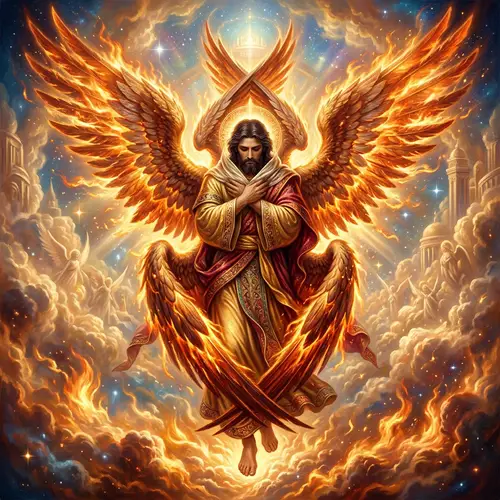 Male Seraphim Angel in Religious Art