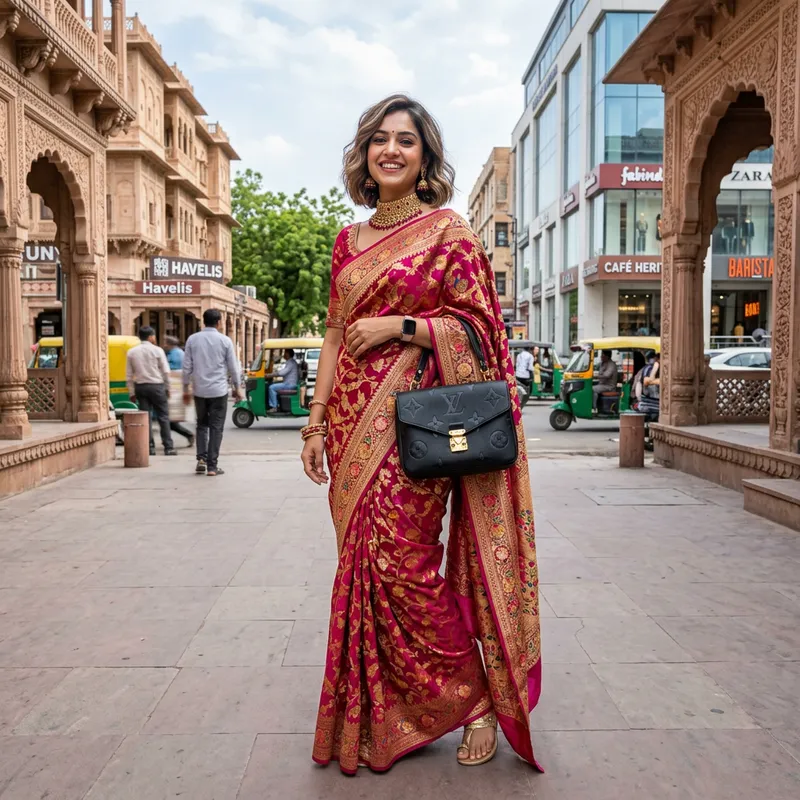 Indian Beauty with a Touch of Western Fashion