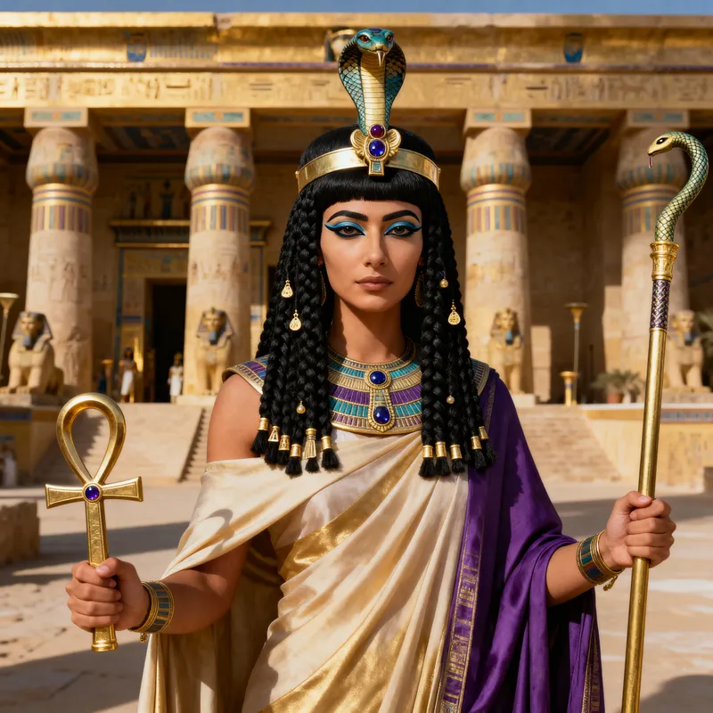 Ancient Egyptian Female Ruler: Power and Elegance