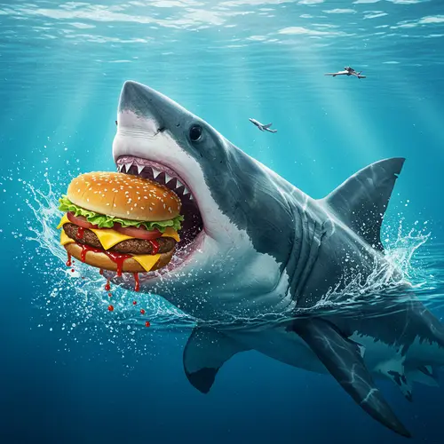 Shark Eats Burger with Air Force One