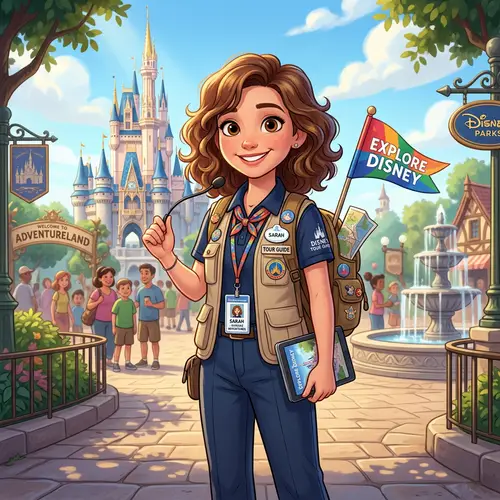 Animated Disney-style Girl in Tourism Industry
