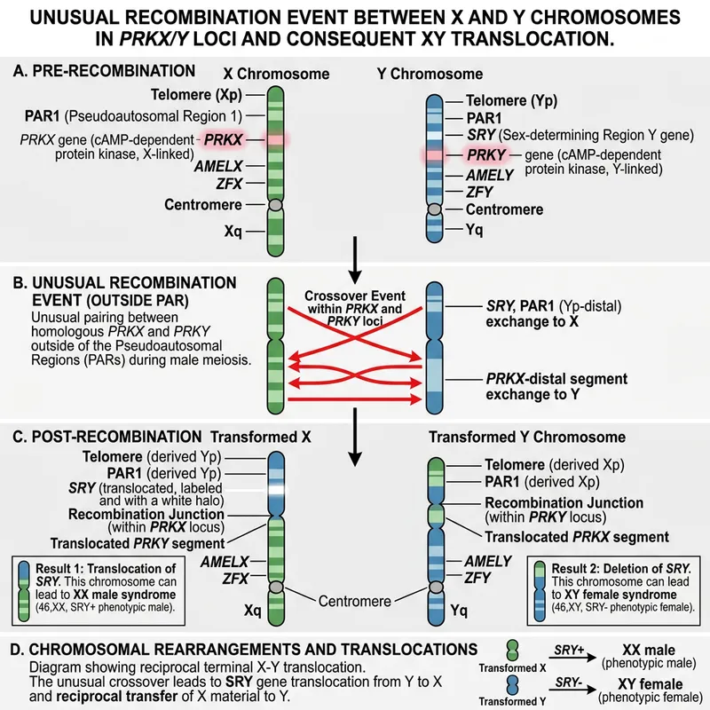 Chromosomal Recombination: X-Y Translocations with PRKX and PRKY Genes
