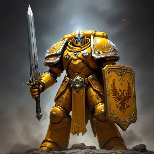 Dramatic Warhammer 40K Space Marine Artwork