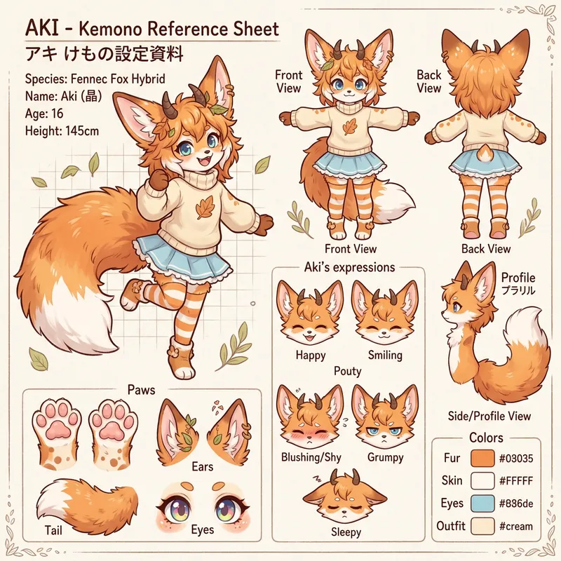 Kemono Base Sheet Drawing - Creative Templates Kemono Base Sheet Drawing - Creative Templates