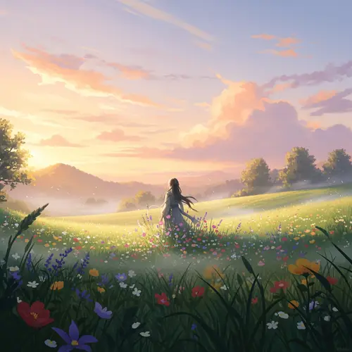 Ethereal Beauty in a Tranquil Morning Glade