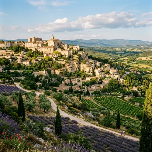 Charming Provence Village Landscape in France