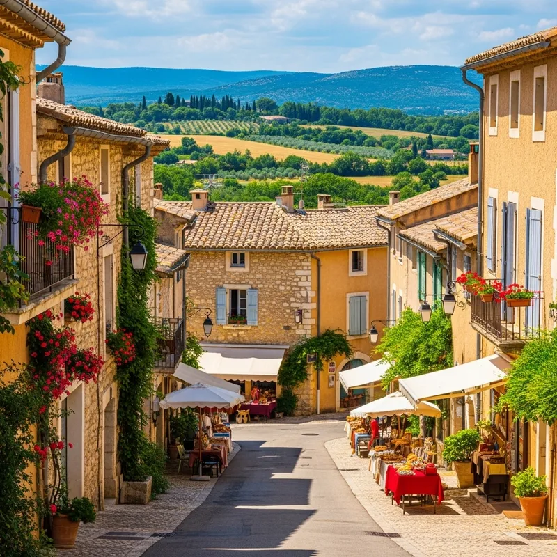 Charming Provence Village Landscape in France