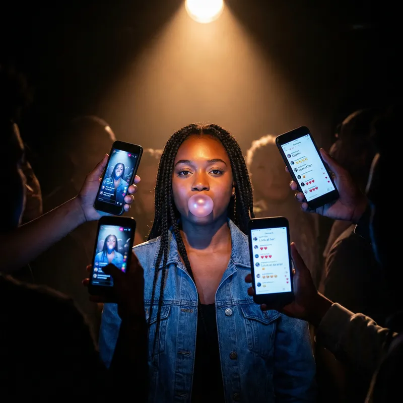 Empowered Black Woman in Social Media Spotlight