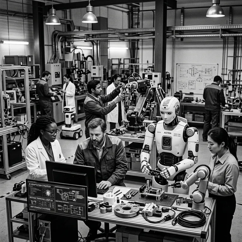 Vintage Industrial Photography with Scientists, Engineers & Robots