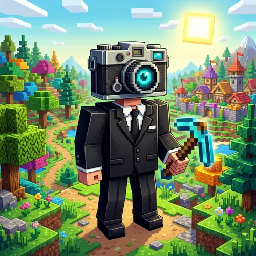 Unique YouTube Avatar: Quirky Blocky Character