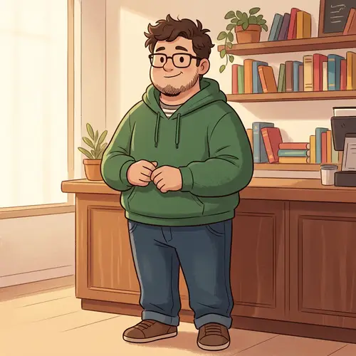 Chubby Male Character Illustration