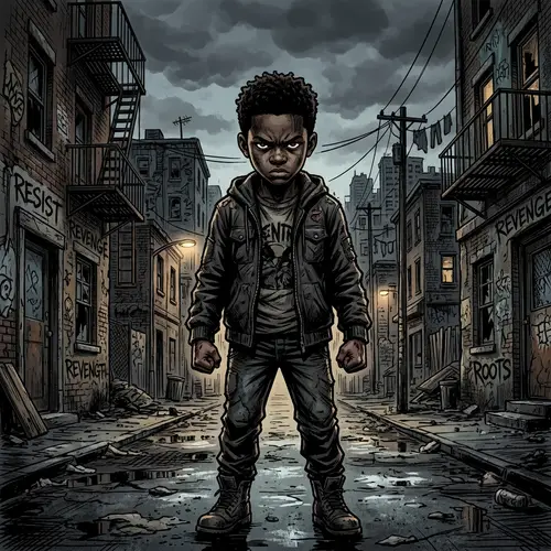 Afro-Caribbean Boy Seeking Revenge - Dark and Gritty