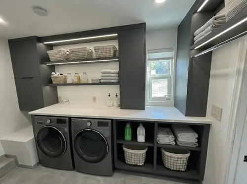 Modern Laundry Room with Ample Storage Solutions