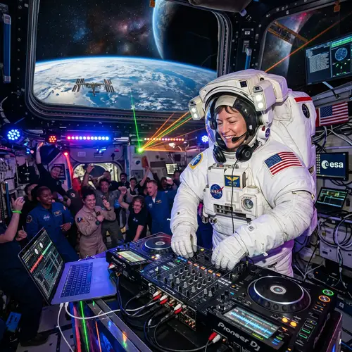 Astronaut DJ: Mixing Beats in Space