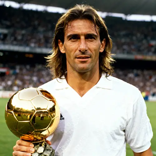 Gabriel Batistuta with Ballon D'or - Iconic Moment