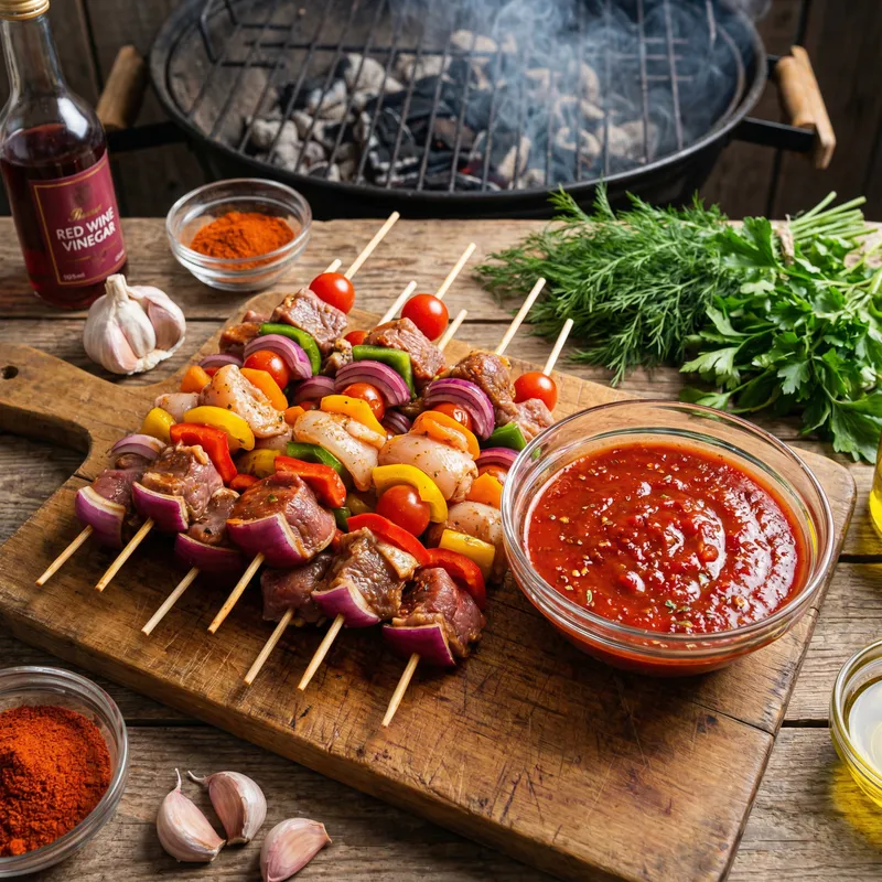 Homemade Shashlik Recipe with Delicious Sauce