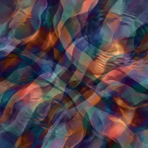 Abstract Reflection Art: Fluid Shapes & Color Patterns