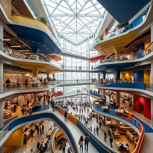 Innovative Architectural Design of Socio-Commercial Hub with Rhizomatic Patterns