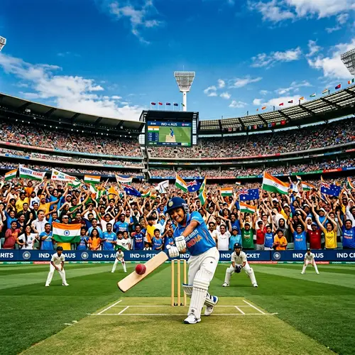 Exciting Cricket Stadium Scene | Young Boy Playing Cricket