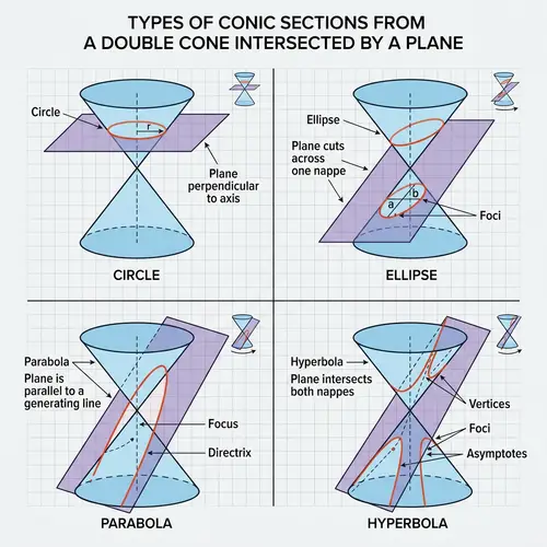 Understanding Conic Sections: Cone Intersected by Plane