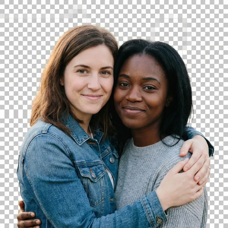 Mixed Race Couple | Peaceful Affectionate Smiles