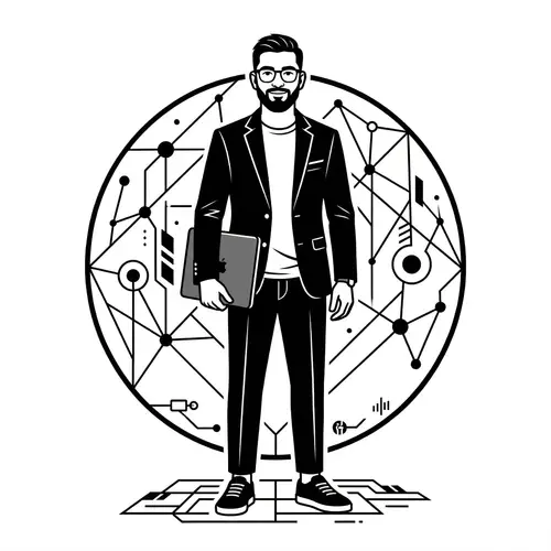 Modern South Asian Man Vector Logo | Minimalistic Digital Illustration