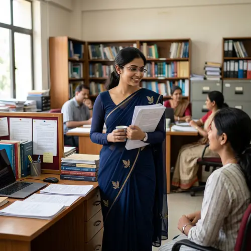 25-Year-Old Lecturer in Transparent Saree