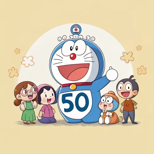 Doraemon and Friends Series with Number 50