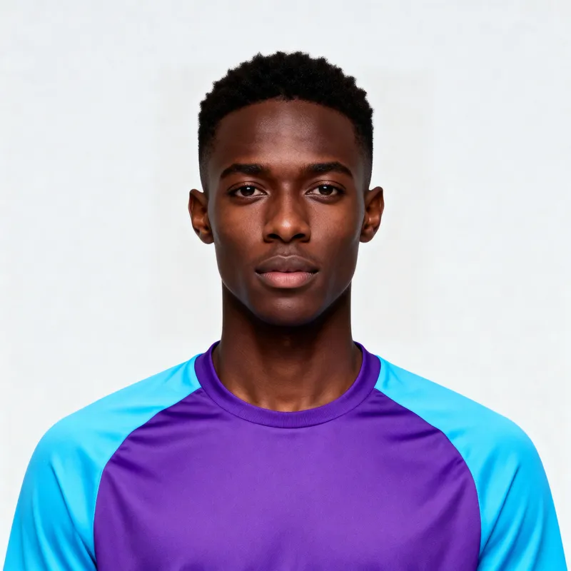 Purple Jersey Design with Sky Blue Sleeve