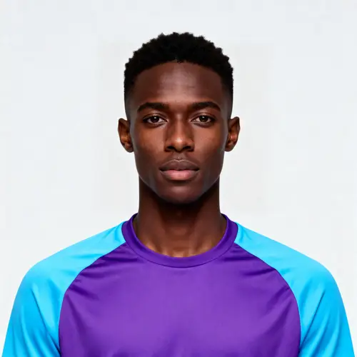 Purple Jersey Design with Sky Blue Sleeve