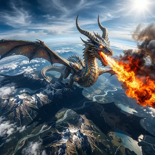 Colossal Dragon - 1000km | Majestic Horns & Twin Stars