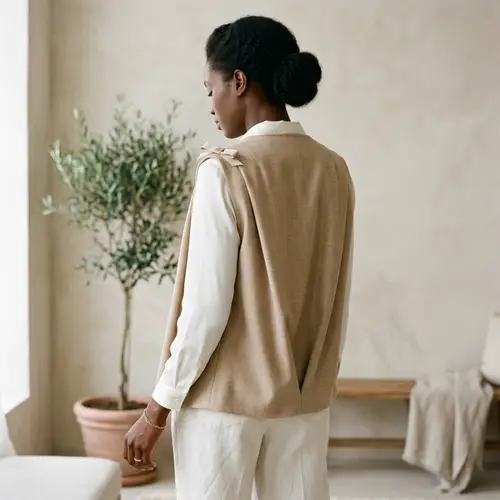 Sophisticated Sleeveless Blouse Design for Luxury Brand